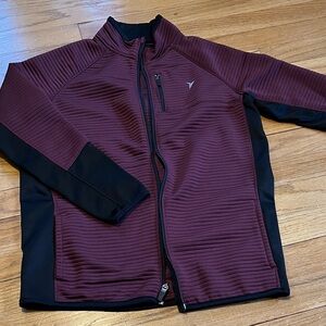 Old Navy Maroon and Black Performance Jacket